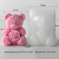 thumbnail image 3 of JDH 2PCS Rose Bear Silicone Mold,3D Teddy Bear Candle Making Molds,Silicone Epoxy Resin Mould,Ornament for DIY Wax Candle Art Craft Cake Chocolate Home Decor Valentine Gifts Birthday Gift, 3 of 7