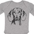 thumbnail image 4 of Inktastic Dachshund Sketch Portrait Boys or Girls Long Sleeve Baby Bodysuit, 4 of 5