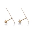 thumbnail image 4 of Aretes de oro 14k GIALLO Broquel GIALLO COLLECTION Rock Star de oro amarillo brillante con cortes diamantados, 4 of 5
