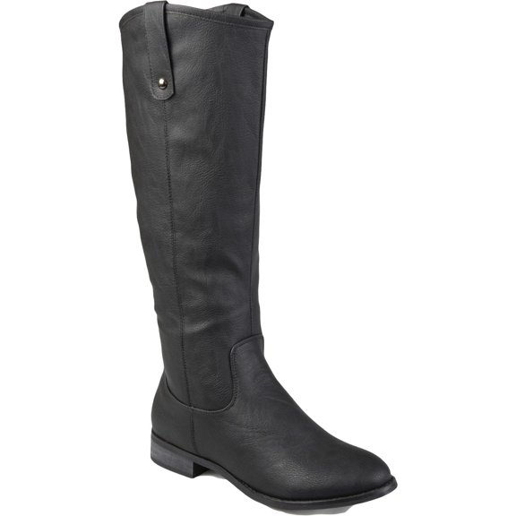 Journee Collection Womens Taven Faux Leather Block Heel Knee-High Boots
