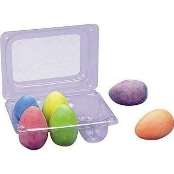 easter egg shaped sidewalk chalk, 6 piece