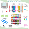 thumbnail image 4 of Yarniss Crochet Kits with Case, Beginner Crochet Set Includes 1050 Yards Crochet Yarn & 12 Size Ergonomic Crochet Hooks,Mint, 4 of 8
