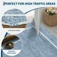 thumbnail image 5 of Hasoo Blue Wavy Border Area Rug for Living Room Indoor Bedroom Soft Textured 5' x 7' Carpet with Non-Slip Backing, 5 of 6