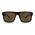 thumbnail image 4 of Mens Classic Suburb Urban Rectangular Sport Horn Rim Plastic Sunglasses Tortoise - Brown, 4 of 8