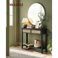 thumbnail image 2 of VASAGLE Console Table, Boho Entryway Table, Narrow Sofa Table, Entry Table with 2 Drawers, Behind Couch Table with Open Storage Shelf, Rounded Corners, for Living Room, Ash Black, 2 of 6