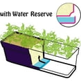 thumbnail image 3 of Window Box Planter, Window Planter Box for Indoor Outdoor Use, Rectangular Pots with Saucers & Drainage Holes, Decorative Plant Pots for Window Sill, Shelf, Desktop, 19" Wx6.75 H, Purple, 3 of 8