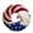 White, variant on 2D Memorial Day Patriotic Wreath, 7.87" American Rustic Wooden Plaque Eagle Wreath for Front Door, Flag Wreaths for Front Door Porch Wall, Patriotic Eagle Wreath Farmhouse Decor
