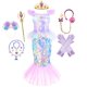 thumbnail image 1 of Disfraz de la Sirenita Ariel para niños y niñas, vestido de fiesta de cumpleaños, Halloween Fivean unisex, 1 of 2