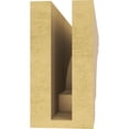 thumbnail image 4 of 3"W x 18"D x 6"H Thin Mediterranean Rough Cedar Woodgrain TimberThane Corbel, Primed Tan, 4 of 6