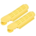 thumbnail image 4 of 2 pinzas rizadoras de pelo sin calor, rizador rápido con agarre seguro de peine, color amarillo., 4 of 5
