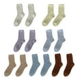 thumbnail image 7 of Kiskick 1 Pair Macaron Coral Velvet Socks Cozy Warm Comfortable Mid-tube Thickened Soft Winter Home Carpet Socks, Plush Home Footwear, 7 of 7
