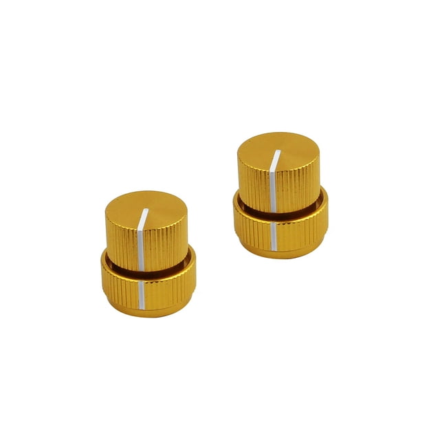 Perillas de volumen de aluminio con doble tono concéntrico para guitarra Guyker