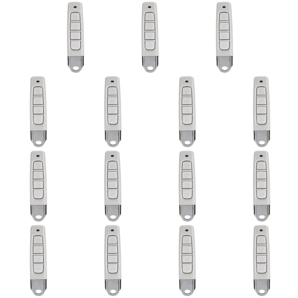 Control remoto de 4 teclas de plástico con código de clonación de 433 MHz para puerta de garaje blanca
