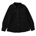 thumbnail image 5 of hxobax Women Waffle Shacket Fall Outwear Textured Collar Long Sleeve Button Down Shirts Jacket Coats, 5 of 8
