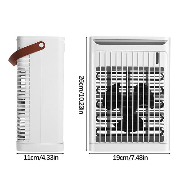 Desk Fan Portable Air Conditioner Fan Large Spray Aircooler Screen Display Large Airvolume Desktop Cold Fan Portable Fan With Colorful Lights Quiet Desk Cooling Fan,for Home,Travel,Office,Outdoor