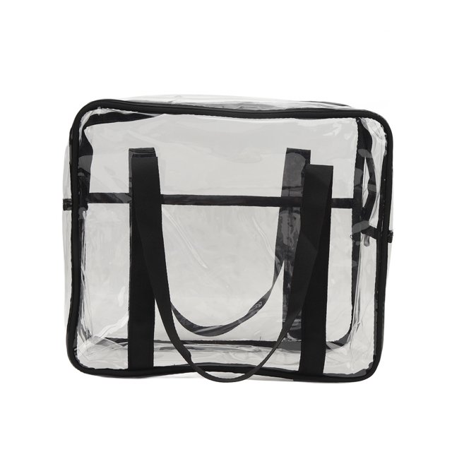 Bolsa transparente para gimnasio, bolsa transparente de PVC, bolsa transparente multifuncional, bolso de mano de PVC, rendimiento de primera categoría