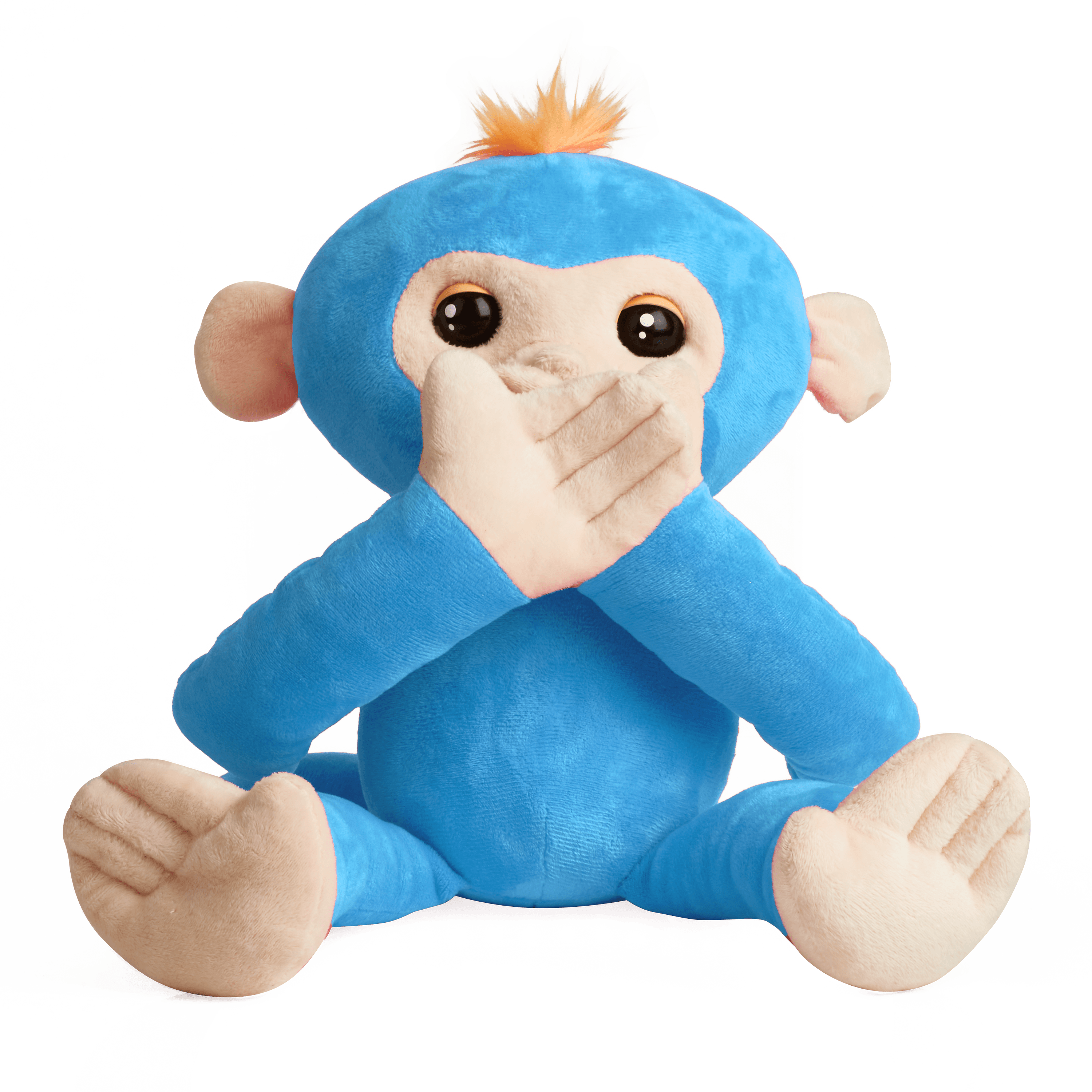 Fingerlings HUGS - Boris (Blue) - Advanced Interactive Plush Baby Monkey Pet - by WowWee - image 3 of 14