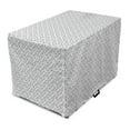 thumbnail image 1 of Abstract Dog Crate Cover, Flower Inspired Motifs in Greyscale Shades Ornamental and Flourishing, Easy to Use Pet Kennel Cover Small Dogs Puppies Kittens, 7 Sizes, Pale Taupe White, by Ambesonne, 1 of 1
