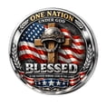 thumbnail image 3 of Flag Veteran Honor Tribute Coin, Alloy Religious Collectible Token, Souvenir Ornament for Military Fan Collection and Home Tabletop Display Decor, 3 of 8