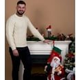 thumbnail image 6 of SAOL 100% Merino Wool Men's Aran Cable Knit Irish Sweater Fisherman Pullover, 6 of 8