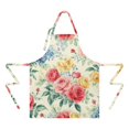 thumbnail image 2 of Pioneer Flower Floral Print Pattern Apron-Garden Aprons for Women with Pockets-Cotton Linen Waterproof Kitchen Cooking Gardening Aprons Adjustable for Kitchen,Cooking,BBQ and Salon 33x27 Inch, 2 of 7