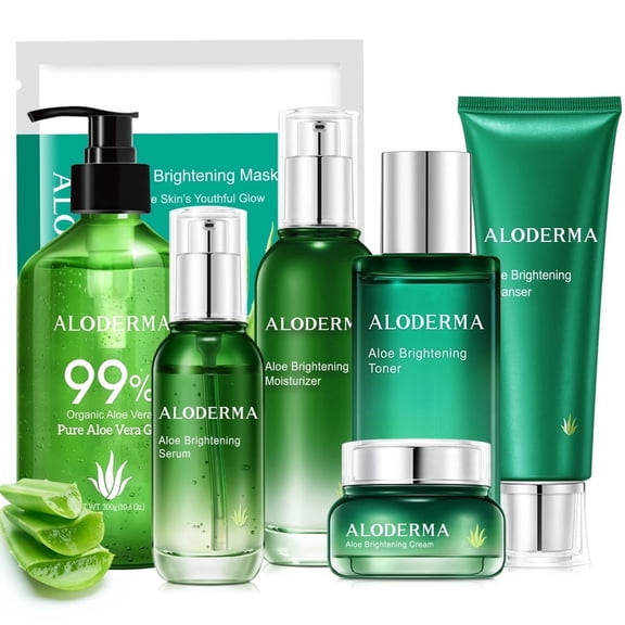 Aloderma Luxury Aloe Brightening Set 7-Piece Set