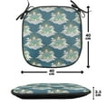thumbnail image 4 of Clouds Chair Seating Cushion, Surreal Interpretation of Mountains Spirals, Soft Seat Pads for Office with Anti-slip Backing, 16"x16", Sea Blue Seafoam, by Ambesonne, 4 of 7