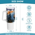 thumbnail image 3 of Bear Iceberg Trees Mountain Lake 40 oz Tumbler with Handle Insulated&nbsp;Travel Mug&nbsp;Lid Straw Leak Proof Steel Vacuum Water Bottles Glasses Fits in Car Cup Holder, 3 of 7