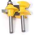 thumbnail image 4 of Anti-Kickback Design Router Bit Set, Carbide Alloy Blades For Accurate Cutting, 45 Degree Lock Miter Bit With Heat Resistant Coating For Professional Woodworking (2Pcs), 4 of 8