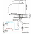 thumbnail image 4 of Elegante grifo para lavabo de baño, construcción de latón macizo, diseño en cascada, grifos cromados que cumplen con la ADA, palanca ergonómica de fácil operación para un uso cómodo, rendimiento, 4 of 5
