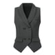 thumbnail image 1 of Chaleco de traje de mujer INSPIRE CHIC de doble botonadura, con solapa, elegante, talla XL, gris oscuro, 1 of 6