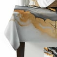 thumbnail image 3 of Black Golden Tablecloth Rectangle Table Cloth 52x70 , Waterproof Tablecloth Outdoor Table Cloth, Marble Aesthetics Modern Ink Painted Washable Table Cover for Kitchen Dining Party, 3 of 8