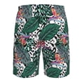 thumbnail image 6 of Kdxio Tropical Leaves Pattern Mens Casual Shorts - Drawstring Summer Beach Sports Shorts for Men, 6 of 9