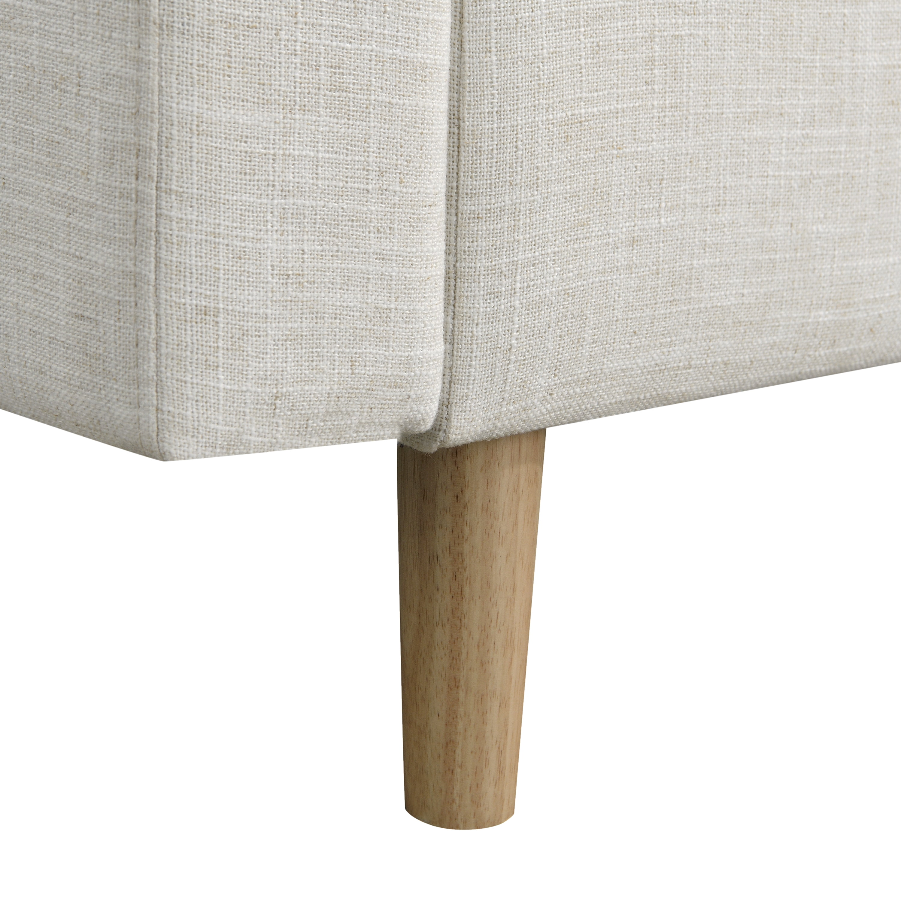 Studio Living Stockholm Modern Accent Chair, Cream Woven Fabric