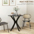 thumbnail image 4 of HOMCOM Dining Table Round Kitchen Table w/ Steel Legs for Dining Room, 4 of 10