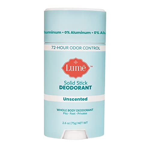Lume Natural Solid Deodorant Stick Whole Body Deodorant AluminumFree, Baking SodaFree