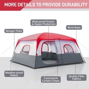 Ktaxon Camping Large Tent 14 Person Family Cabin Tents,2 Rooms,Straight Wall with Carry Bag