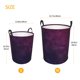 thumbnail image 3 of Balery Black Dark Blue Purple Cesta de ropa redonda con asas, impermeable, independiente, para ropa, juguetes, dormitorio y familia-Medium, 3 of 6