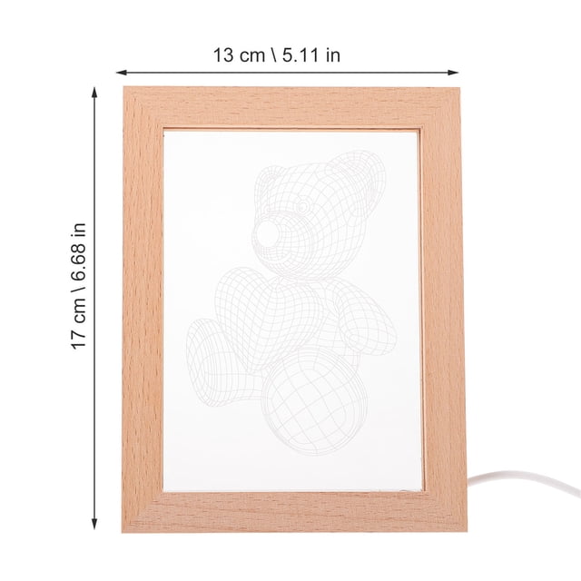 OULII Multi Color Acrylic Luminous Photo Frame Light for Creative Home Decor and Night Lighting 1Pc