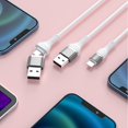 thumbnail image 4 of Data Cable 2-in-1 Fast Charging PD 60W USB Type-C to Type-C Mobile Phone Charger Cord Data Line for Home, 4 of 10