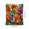 thumbnail image 2 of Bomd Dinosaur Blanket for Boys Girls, 3D Print Dinosaur Throw Blanket, Cute Smiling Dinosaurs HD Digital Print Flannel, Ultra Soft Lightweight All Season Toddler Blanket (59"x51.2"), 2 of 6