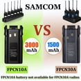 thumbnail image 3 of Radios Bidireccionales Recargables SAMCOM FPCN10A 3000mAh Batería de Polímero de Iones de Litio 3.7V, 3 of 6
