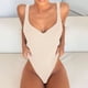thumbnail image 2 of Gibobby Traje de Baño Sexy Bikini Trajes de baño con de corbata para mujer Traje de baño con pliegues Halter Traje de baño(Beige,CH), 2 of 5