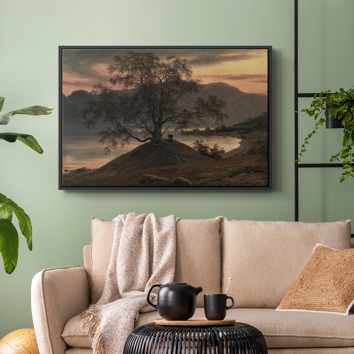 Vintage Landscape-CCCXII By Wexford Home Framed in Black Wood Gallery Wrapped Canvas 17 in. x 25 in.