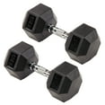 thumbnail image 1 of Signature Fitness Hex Dumbbells Strength Training Workout Equipment Set, 45 lbs, 1 of 5