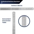 thumbnail image 2 of 12 Inch Stainless Steel Ruler with Inch/Metric Conversion Table, 2 of 4