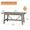 thumbnail image 3 of WAMPAT Modern Rectangular Dining Table，Rectangular Table for Home Kitchen, 3 of 7