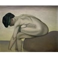 thumbnail image 2 of Vallotton, Felix 24x20 Black Ornate Wood Framed with Double Matting Museum Art Print Titled - The Bather, 2 of 4