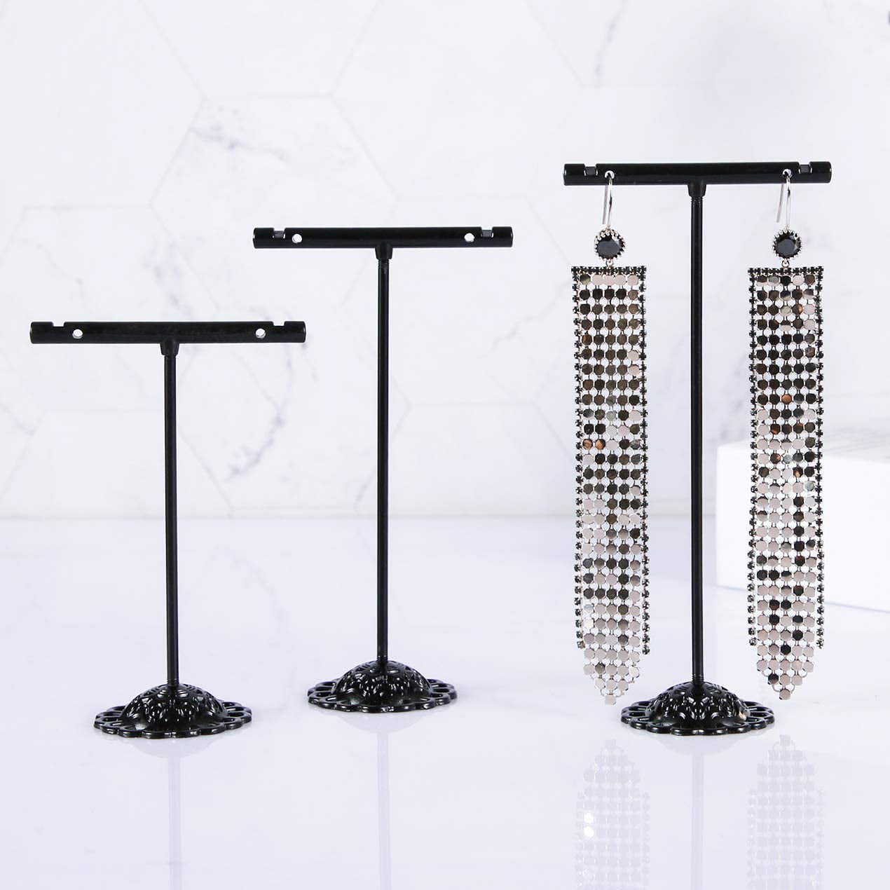 3Pcs Jewelry Stand Display Organizer Necklace Ring Earring Holder Show Rack 