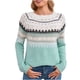 thumbnail image 2 of Ailaofu Women's Fair Isle Sweater Casual Crewneck Long Sleeve Lightweight Vintage Knit Jumper Tops, 2 of 6